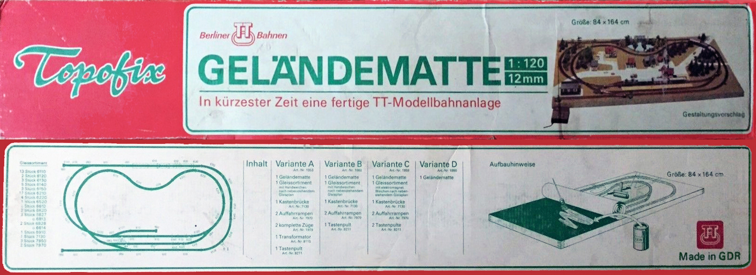 01958 Topofix Geländematte für Modellbahn Anlage Variante D