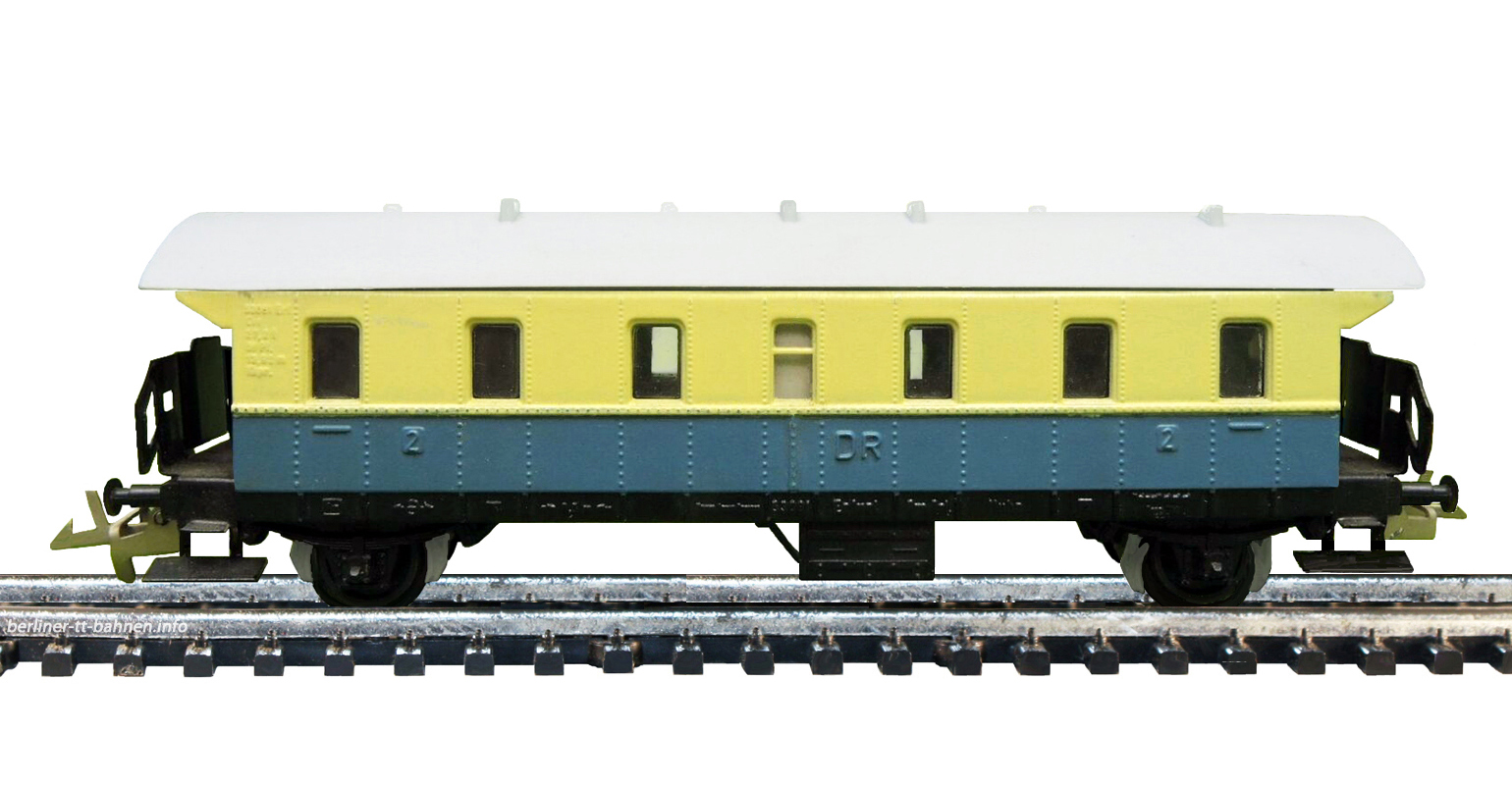 545/71/3 Personenwagen Cie mit off. Bühne DR/III blau/elfb.
