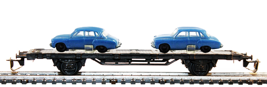 04540 Autotransportwagen mit 2 Pkw Wartburg 311