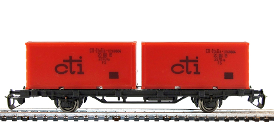 14523 Plattformwagen Sm mit 2 Containern