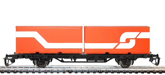 14527 Plattformwagen Sm mit 2 Containern