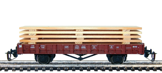 14625 Rungenwagen Row mit Bretterladung