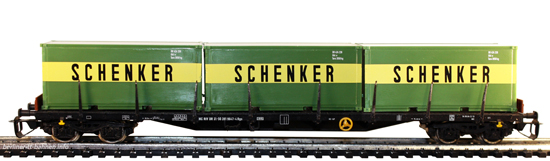 15515 Containertragwagen Rgs mit 3 Containern