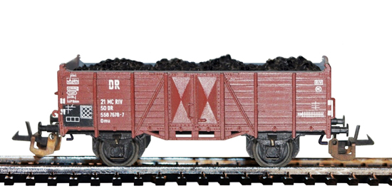 545/55 Off. Güterwagen Omu DR/IV Kohleladung