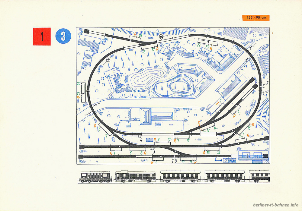 Gleispläne 1967 / 69 Mappe mit 15 Gleisplänen